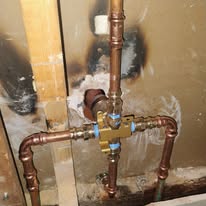 New copper water supply lines installed during a whole home repipe in Boynton Beach